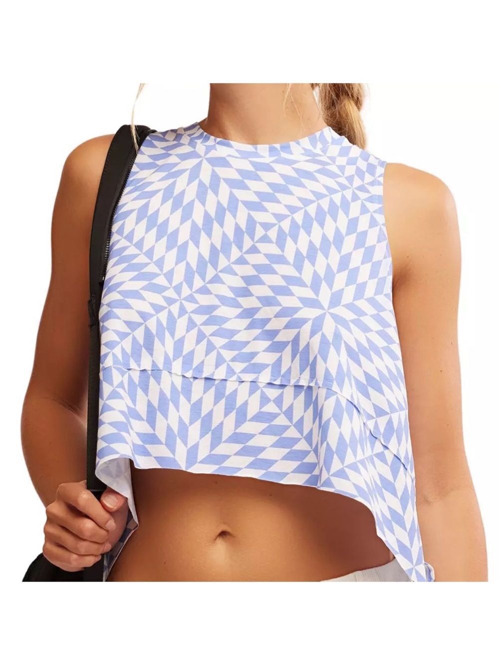 NWT FP MOVEMENT Printed Tempo Tank / Blueberry Combo